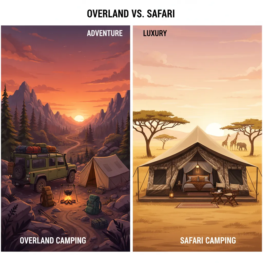Comparing overland and safari camping