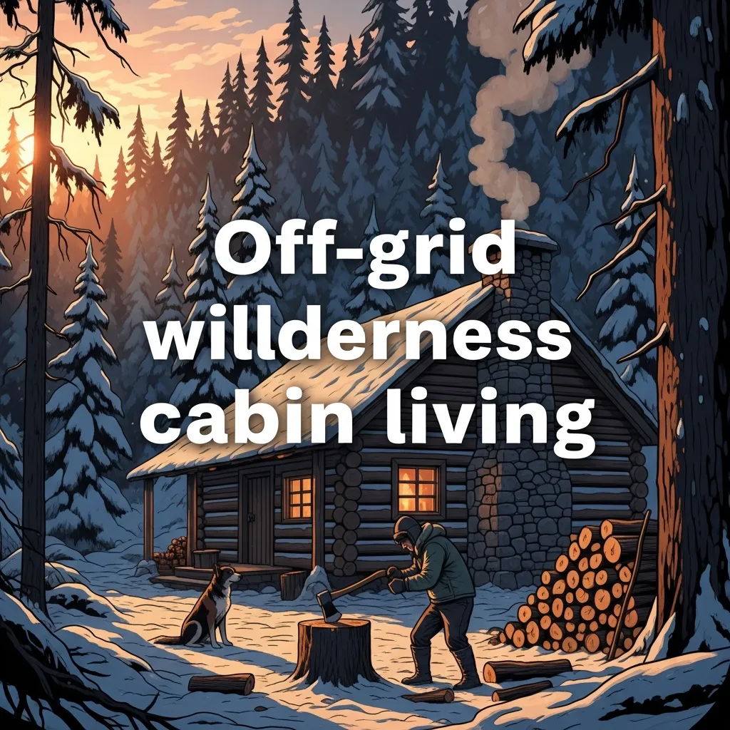 Off-grid wilderness cabin living