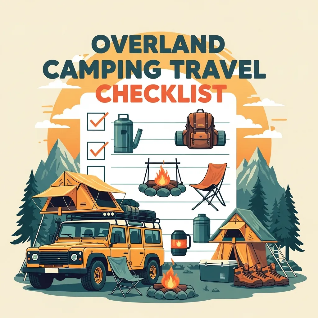 Overland camping travel checklist