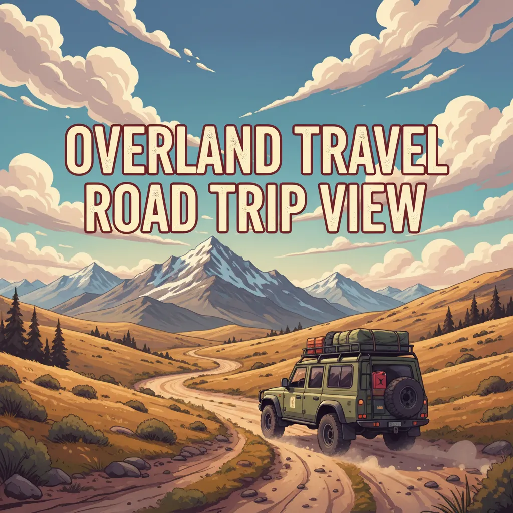 Overland travel road trip view