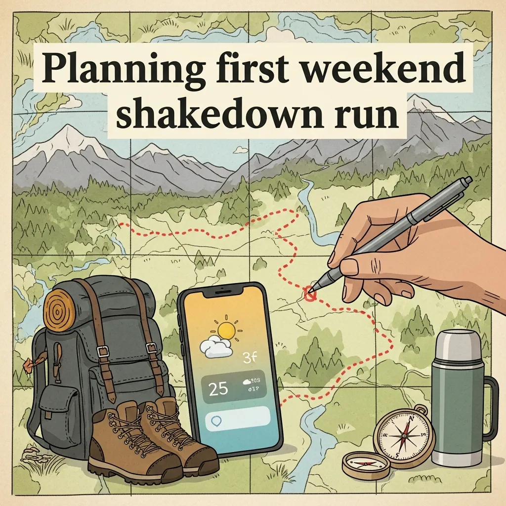 Planning first weekend shakedown run