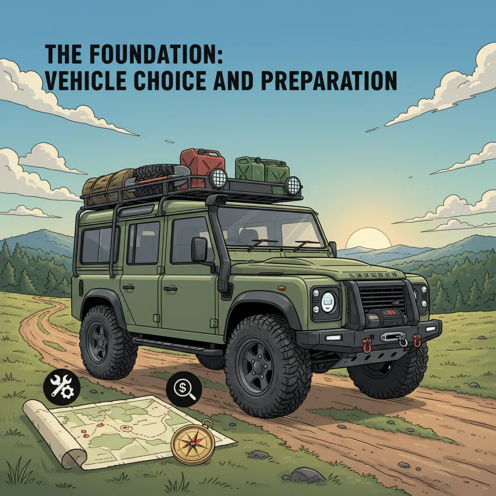 Prepared off-road adventure vehicle