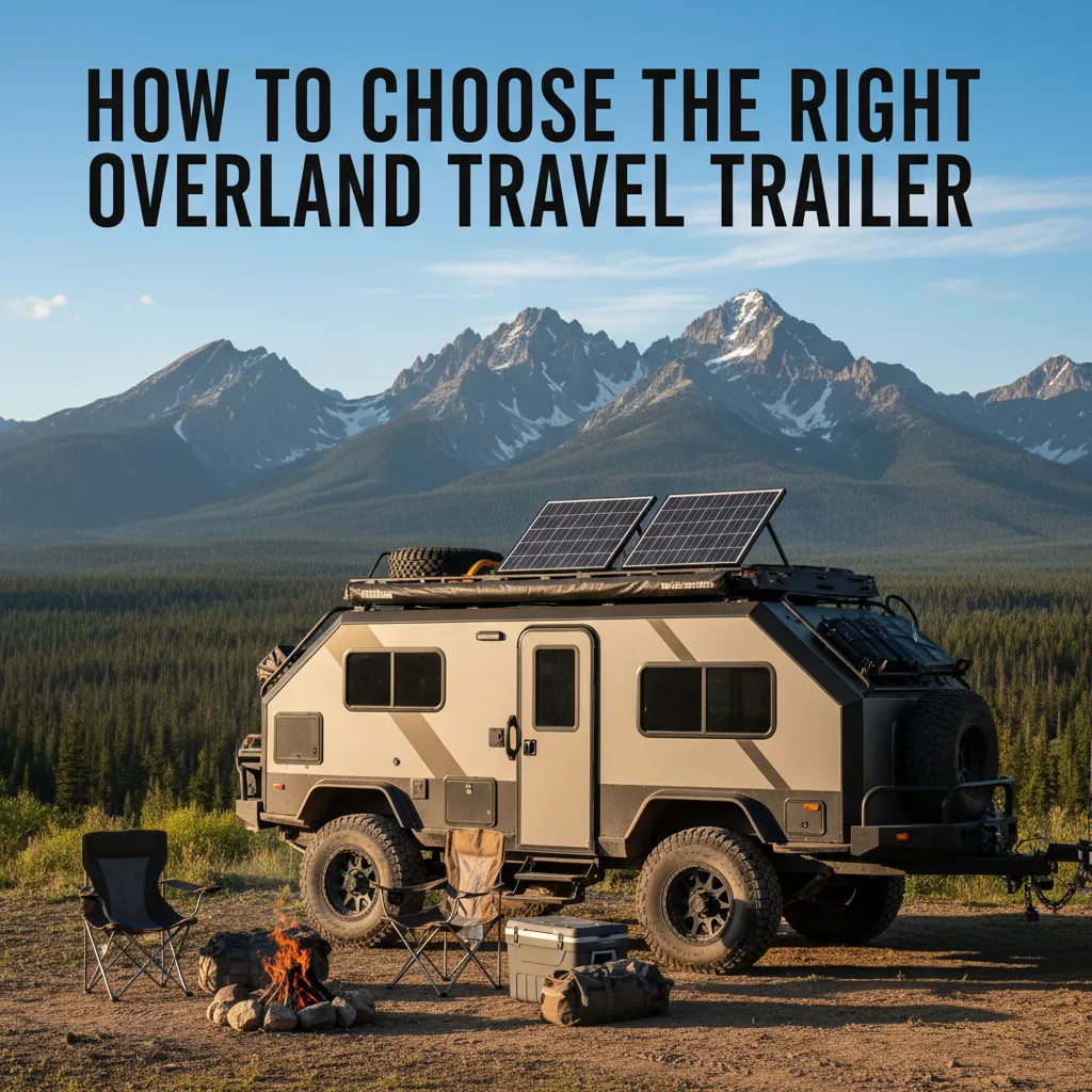 Rugged overland trailer on trail