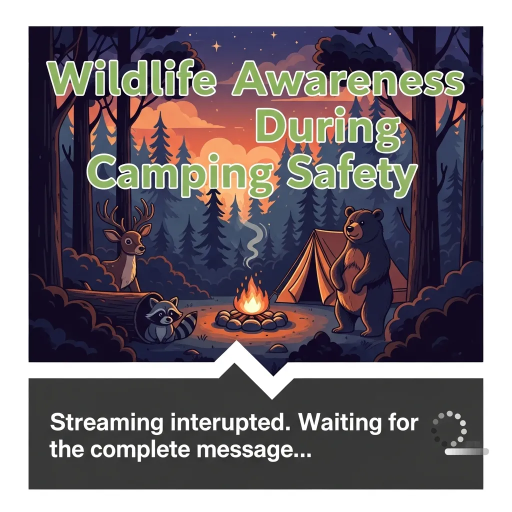 Wildlife awareness during camping safety